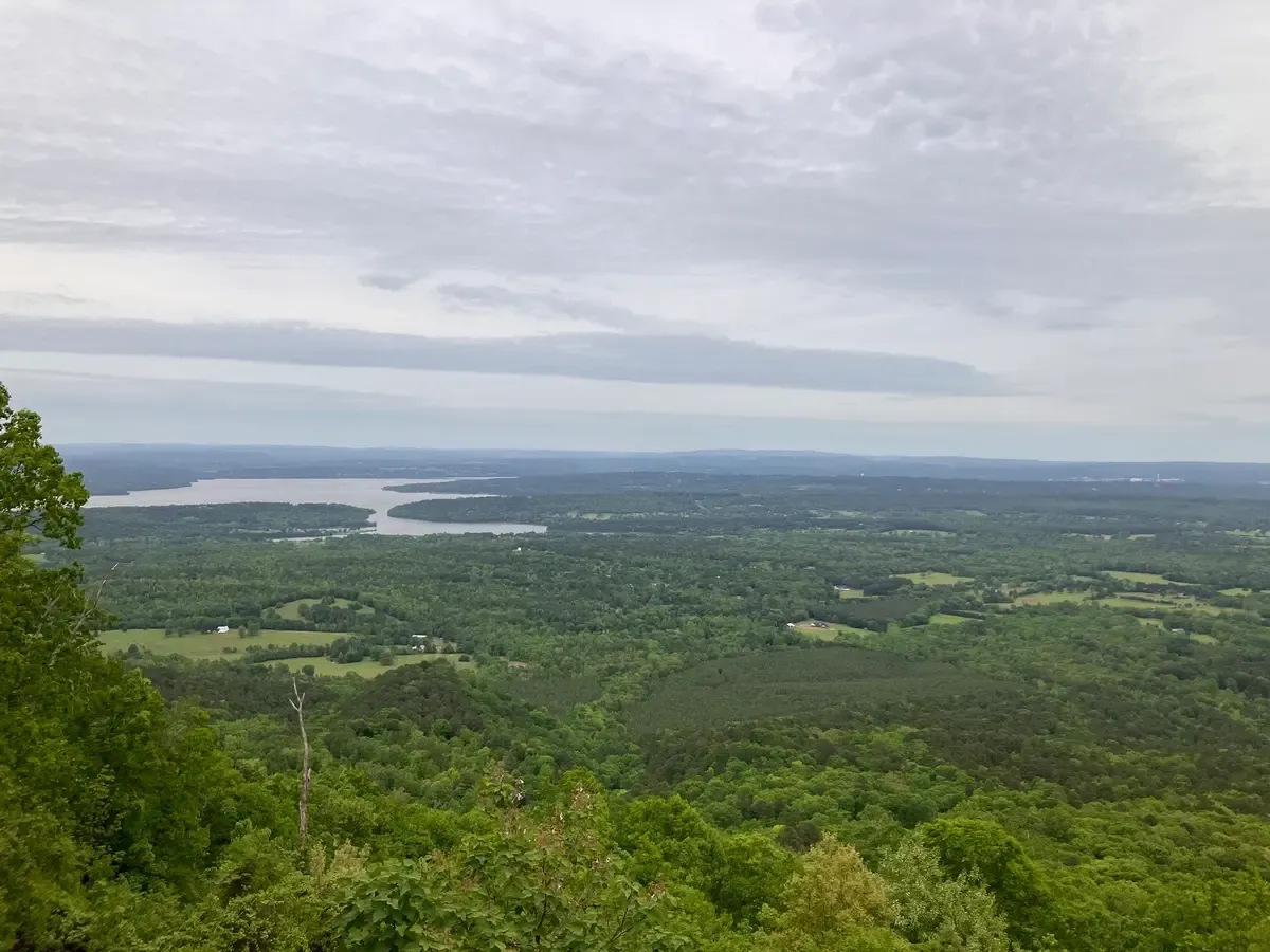 View from the Bench Trail Overlook at the start of the trail