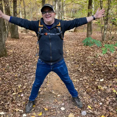 Craig standing like a dofus while hiking